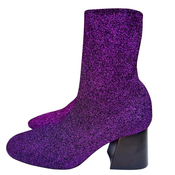 CELINE Glitter Accent Sock Boots Women’s Size: 5.5 EU: 36 - Picture 3 of 6